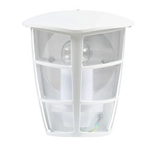 Vit yttervägglampa med burdesign för utomhusbruk