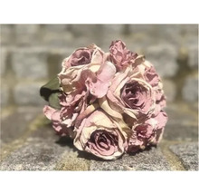 Konstväxt bukett Ros & Hortensia antik rosa