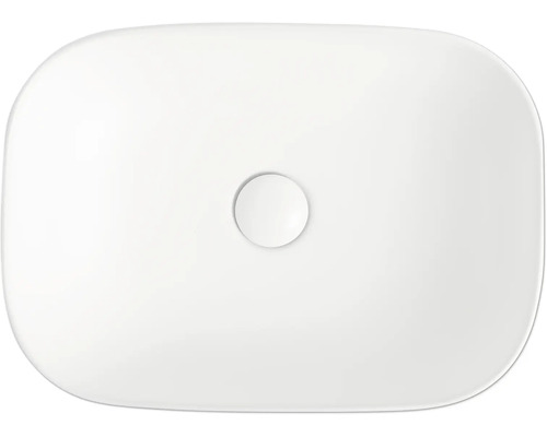 Tvättställ i keramik, rektangulärt med rundade hörn