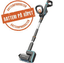Gardena batteridriven multirengörare med teleskopiskt skaft och borsthuvud. Sigill för batteri på köpet.