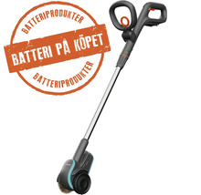 Gardena batteridriven multirengörare med teleskopskaft och ergonomiskt handtag. Symbol för batteri på köpet.