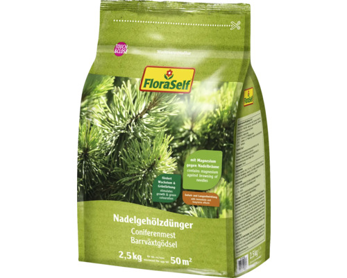 FloraSelf barrväxtgödsel, 2,5 kilograms förpackning FloraSelf barrväxtgödsel, 2,5 kilograms förpackning