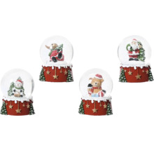 Diverse snöglober med jultema