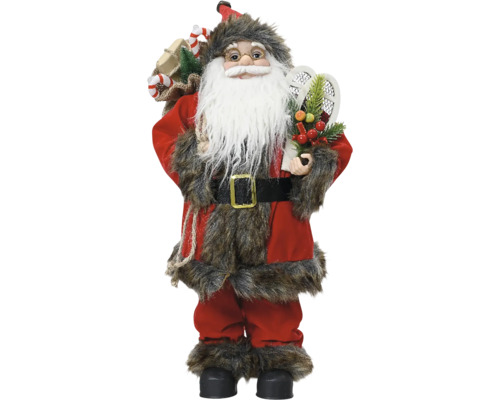 Jultomtefigur med presenter och röda kläder