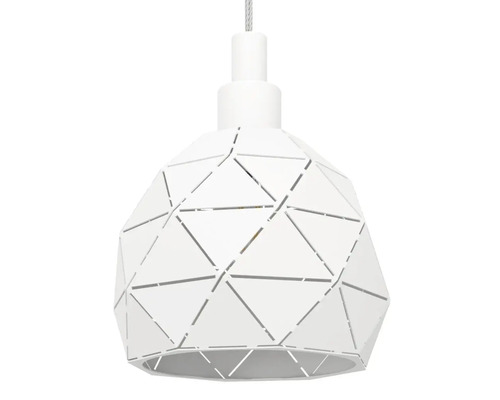 Pendellampa av metall med geometrisk design