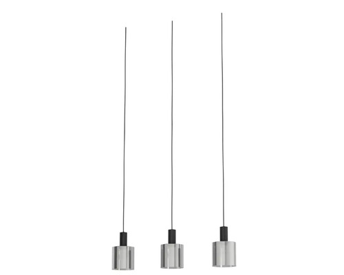 Tre glaspendellampor