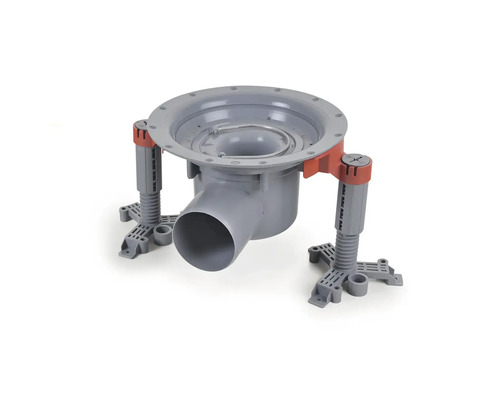 Golvbrunn med justerbara fötter för installation i badrum