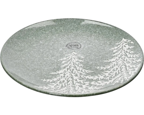 Tallrik med design av julgran