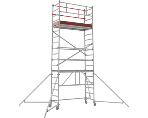 Rullställning av metall med hjul och stödben