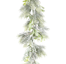 Dekorativ girlang med mistel och grangrenar för festliga dekorationer