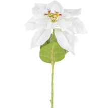 Konstgjord julstjärna med vita blommor