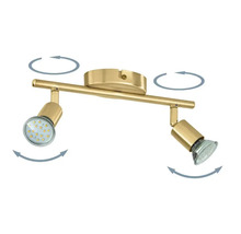 Taklampa med två spotlights och rotationspilar