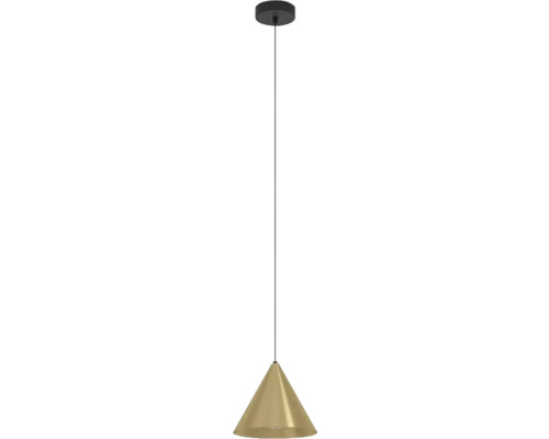 Taklampa EGLO Narices guld/svart Pendellampa med konformad lampskärm
