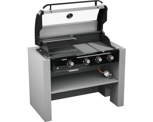 Gasolgrill med grillgaller och förvaringsutrymme