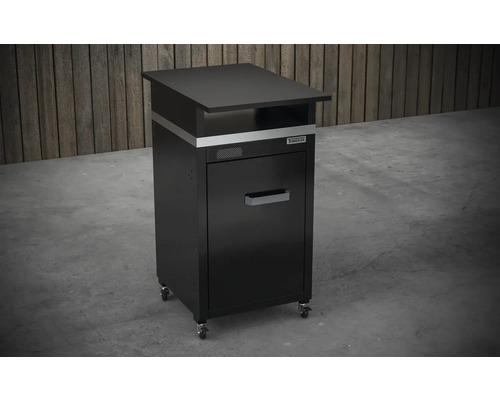 Verkstadsskåp med hjul och låda