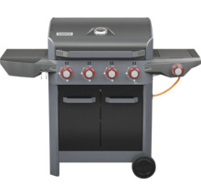 Tennekers gasolgrill med fyra brännare, hyllor och underskåp