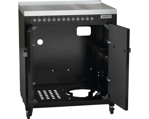 Grillunderskåp med dörr och hjul