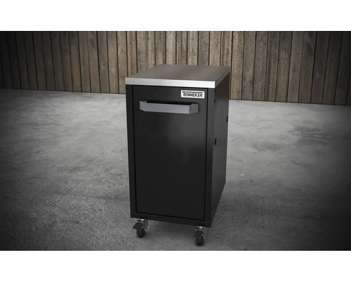 Tenneker grillunderskåp med hjul och arbetsyta i rostfritt stål