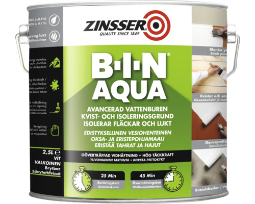 Bin Aqua Kvist- och isoleringsgrund vattenburen 2,5L