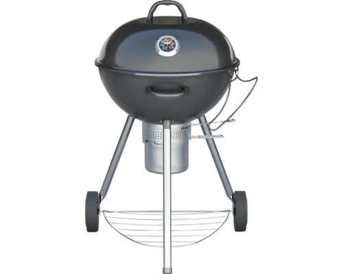 TENNEKER Kolgrill klotgrill Black Moon Ø58cm locktermometer med avtagbar askuppsamlare svart