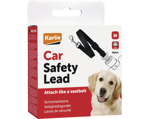 Karlie bil säkerhetslina storlek M, nylon koppel för hundar