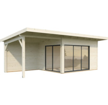 Attefallshus PALMAKO Andrea 11,2+7,9m² Slide plus natur