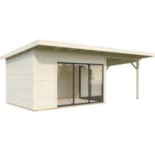 Attefallshus PALMAKO Andrea 11,2+7,9m² Slide plus natur
