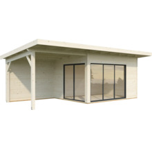 Attefallshus PALMAKO Andrea 11,2+7,9m² Slide plus vit/transparent
