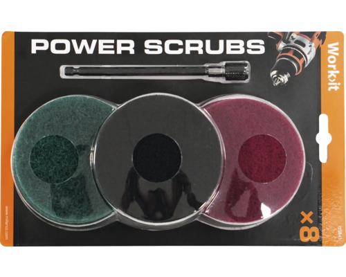 Sliprondell set med åtta delar och borrmaskinfäste