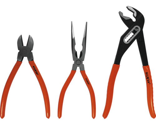 Set med sidavbitare, spetstång och vattenpumpsång