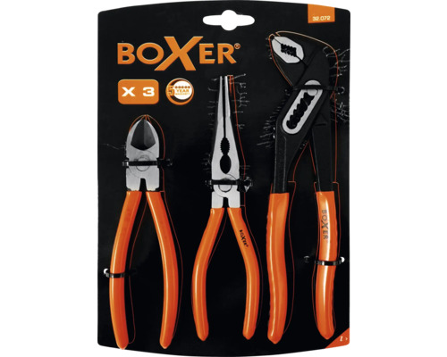 Boxer tångset, bestående av tre tänger