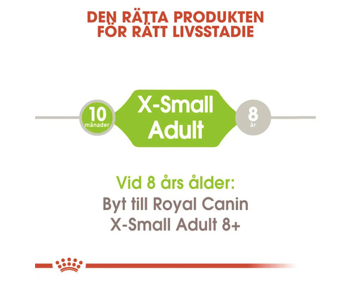 Royal Canin X-Small Adult hundfoder för hundar från 10 månader till 8 år