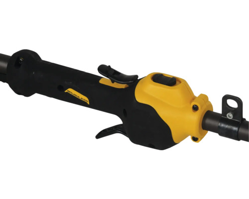 Närbild av en batteridriven grästrimmer