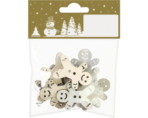 Juldekoration pepparkaksman 4cm 12-pack