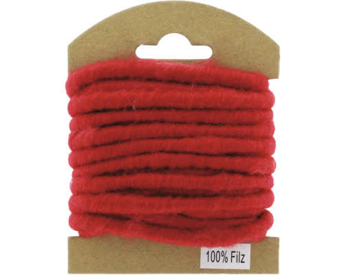 Rulle med röd filtsnöre för hantverk