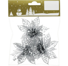 Dekorativa julstjärneornament i set om tre