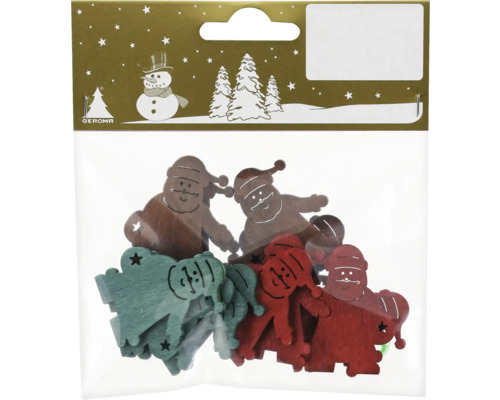 Julhänge tomte 4cm 12-pack