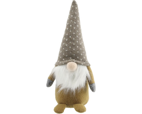 Tomte gnom 10x25cm brun