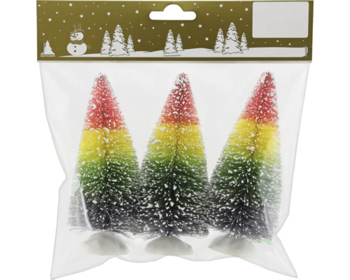 Juldekoration träd 12,5cm 3-pack