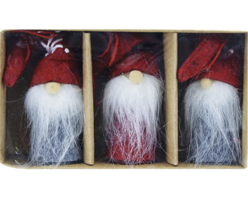 Julhänge gnome box tomte filt 2-pack