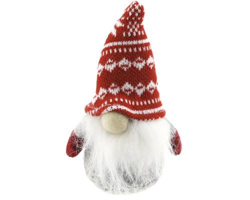 Tomte gnom filt 14cm röd