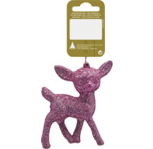 Glittrande hjort som julgransdekoration