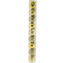 Julgranskulor i plast i transparent cylinder