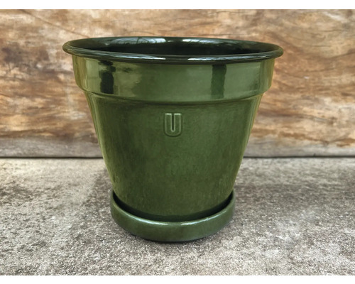 Blomkruka i keramik med fat