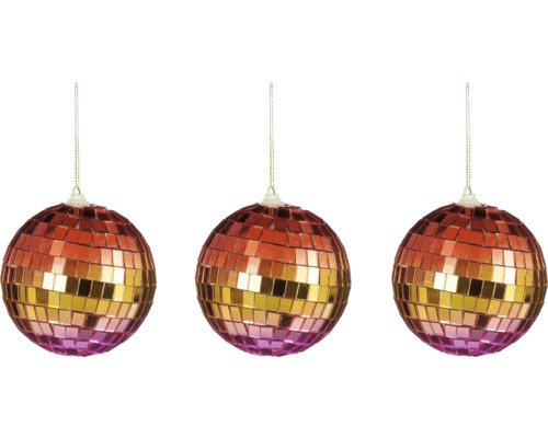 Julgranskula HOUSE OF SEASONS discokula 3-pack cerise