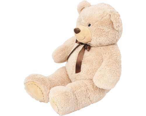 Sittande teddybjörn med rosett