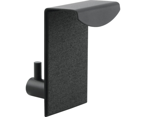 Svart handdukshängare för väggmontering