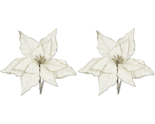 Clips HOUSE OF SEASONS pionsettia 2-pack creme