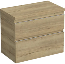 Tvättställsskåp med två lådor i trädesign