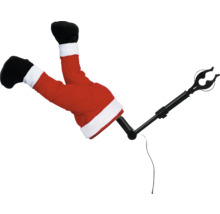 Juldekoration: Santa Claus ben med teleskopstång